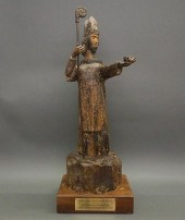 FRENCH CARVING OF A SAINTA mid