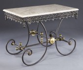 French cast iron and marble to