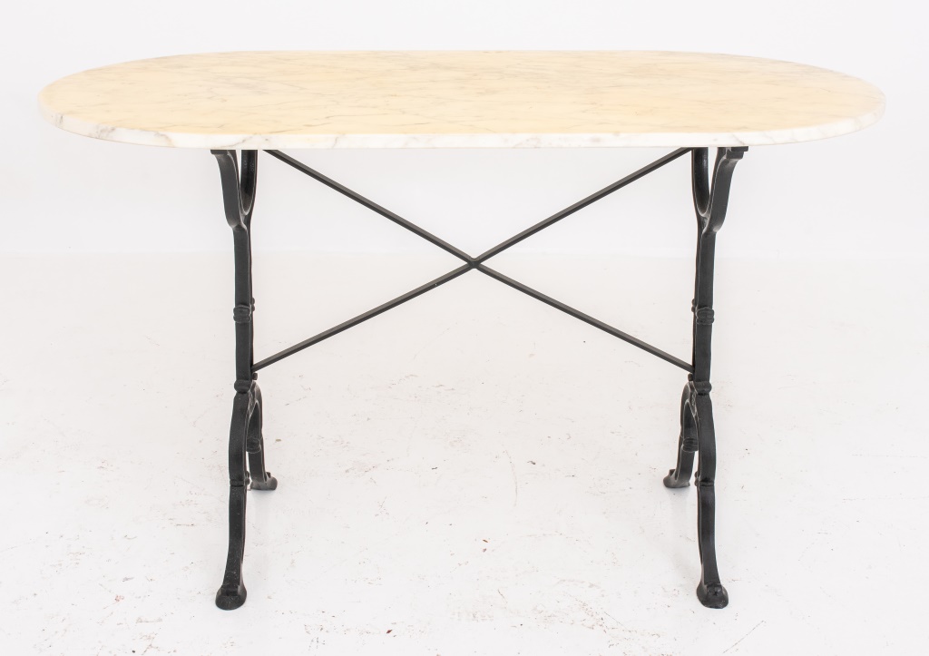 FRENCH CAST-IRON CAFE TABLE, 20TH