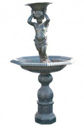 FRENCH CAST IRON CHERUB GARDEN
