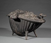 FRENCH CAST IRON COAL HODFrenc