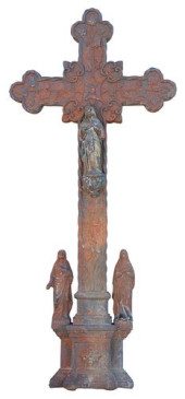 FRENCH CAST IRON FIGURAL CRUCI