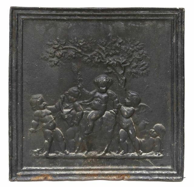 FRENCH CAST IRON FIREBACK PANEL