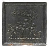 FRENCH CAST IRON FIREBACK PANE