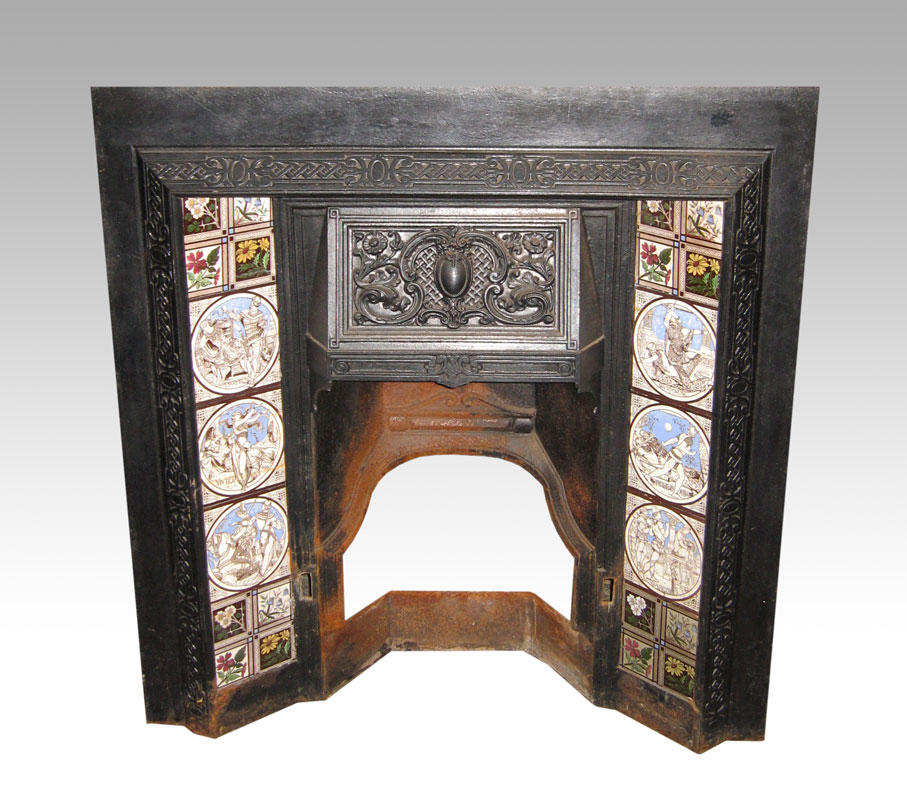 FRENCH CAST IRON FIREPLACE INSERT