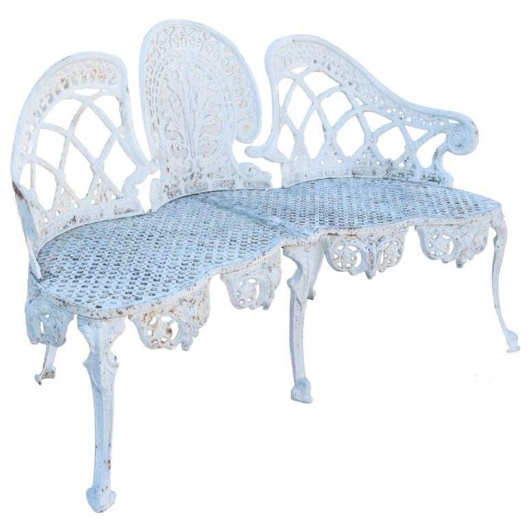 FRENCH CAST IRON GARDEN BENCHFrench