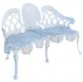 FRENCH CAST IRON GARDEN BENCHF