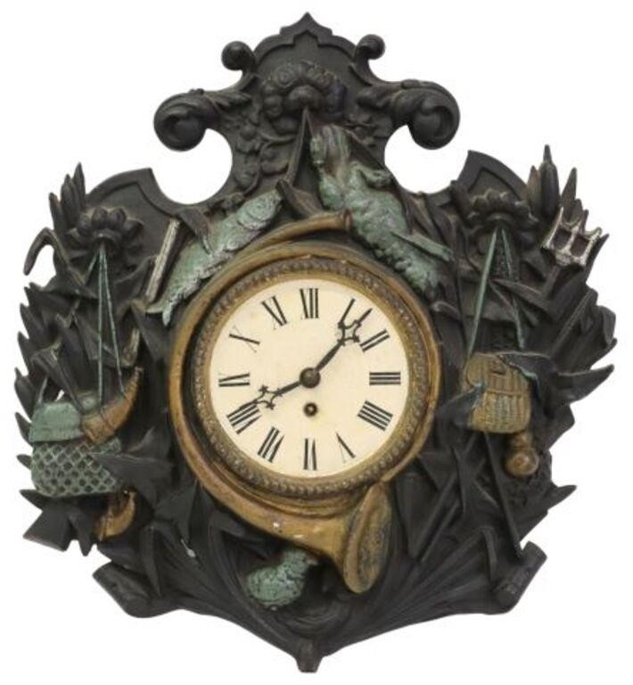 FRENCH CAST IRON HUNTING MOTIF WALL