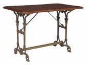 FRENCH CAST IRON & MAHOGANY BI