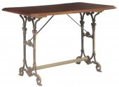 FRENCH CAST IRON & MAHOGANY BI