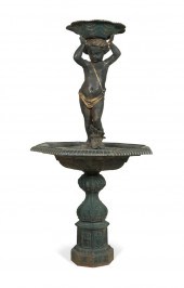 FRENCH CAST IRON TWO-TIERED PU