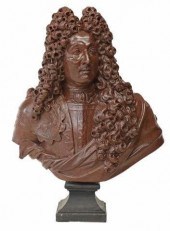 FRENCH CAST PLASTER BUST LOUIS
