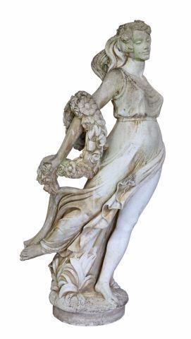 FRENCH CAST STONE FIGURAL GARDEN