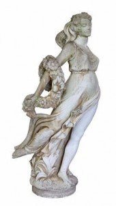 FRENCH CAST STONE FIGURAL GARD