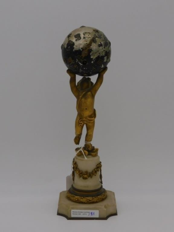 FRENCH CELESTIAL SPHERE CLOCK, 19TH