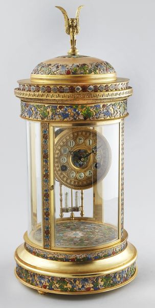 French champleve and gilt bronze