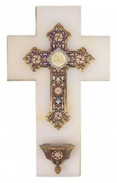 FRENCH CHAMPLEVE ENAMEL & ONYX