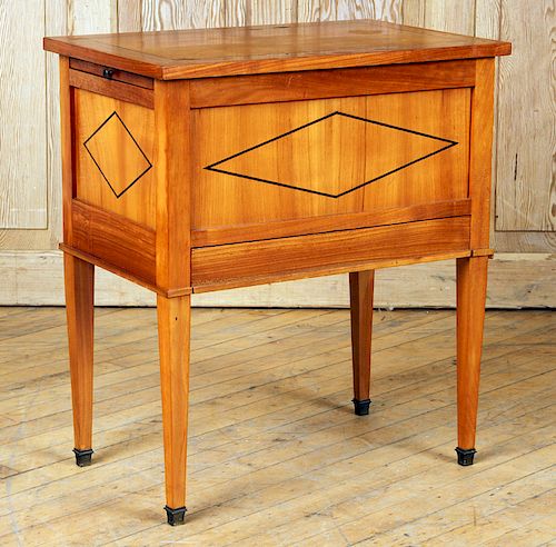 FRENCH CHERRY INLAID BRANDY CABINET