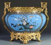 FRENCH CHINOISERIE ENAMEL JARD