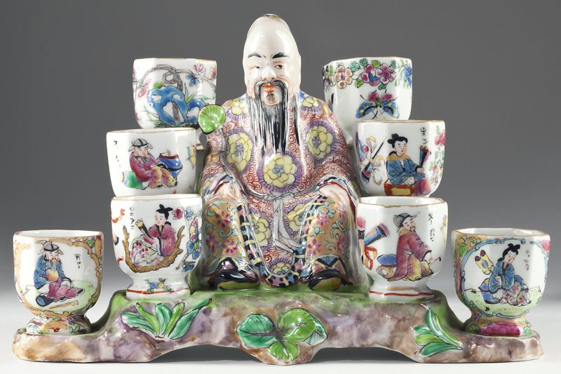 French Chinoiserie Porcelain Flower