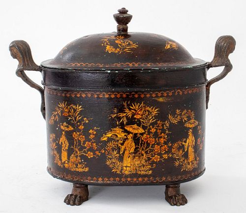FRENCH CHINOISERIE TOLE PEINTE