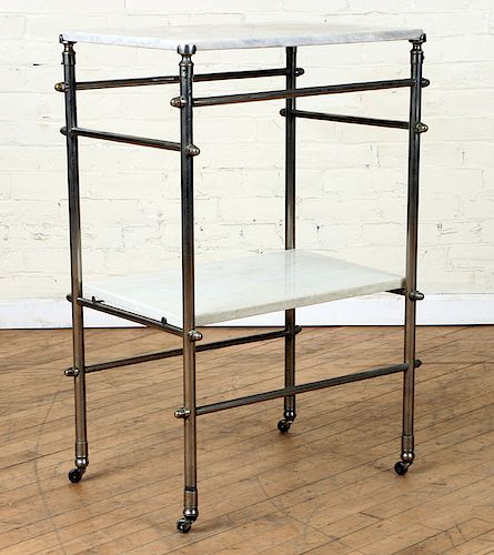 FRENCH CHROME MARBLE TOP PASTRY