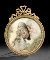 French Circular Portrait Minia