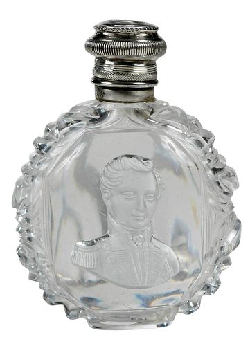 FRENCH CLEAR GLASS SULPHIDE PERFUME