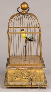 FRENCH CLOCKWORK SINGING BIRD