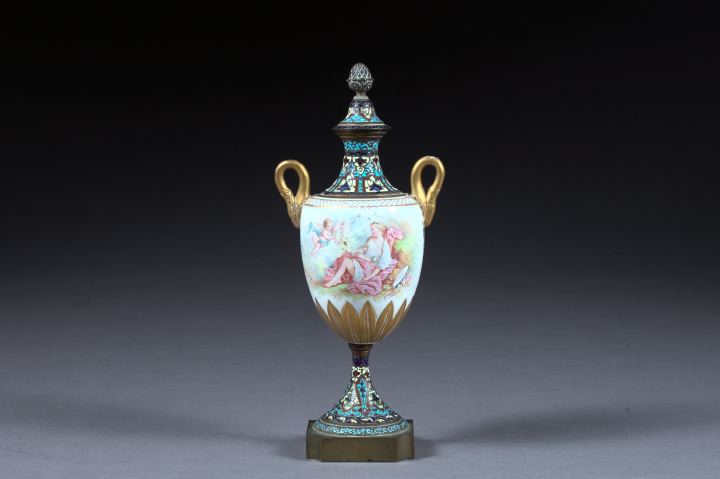 French Cloisonne Enamel-Mounted