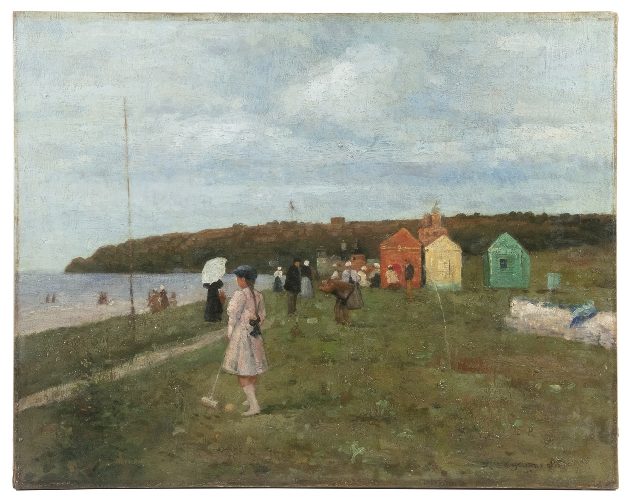 FRENCH COASTAL SCENE WITH
