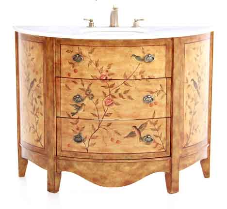 French commode style vanity sink