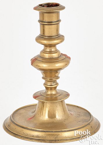 FRENCH COPPER ALLOY CANDLESTICK,