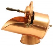 FRENCH COPPER COAL HOD W/SCUTT