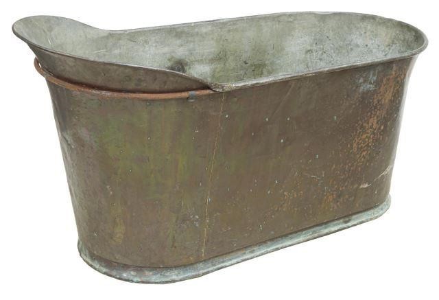 FRENCH COPPER FREE STANDING BATH