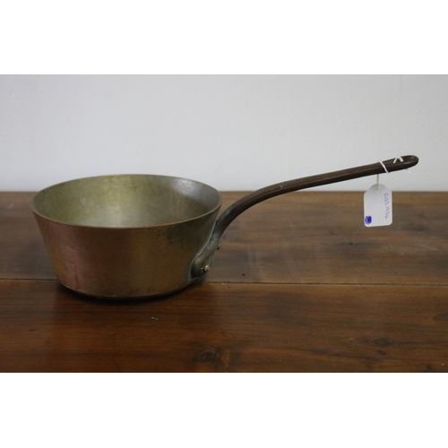 French copper saucepan with iron
