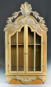 French Country Wall Curio Cabi