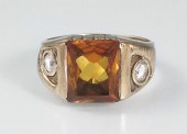 FRENCH CUT YELLOW SPINEL AND D