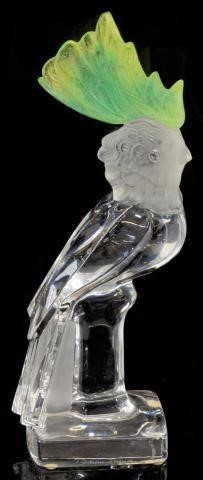 FRENCH DAUM NANCY GLASS COCKATOO