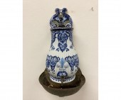 French Delft wall fountain, 19
