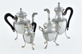 French diminutive silver tea a
