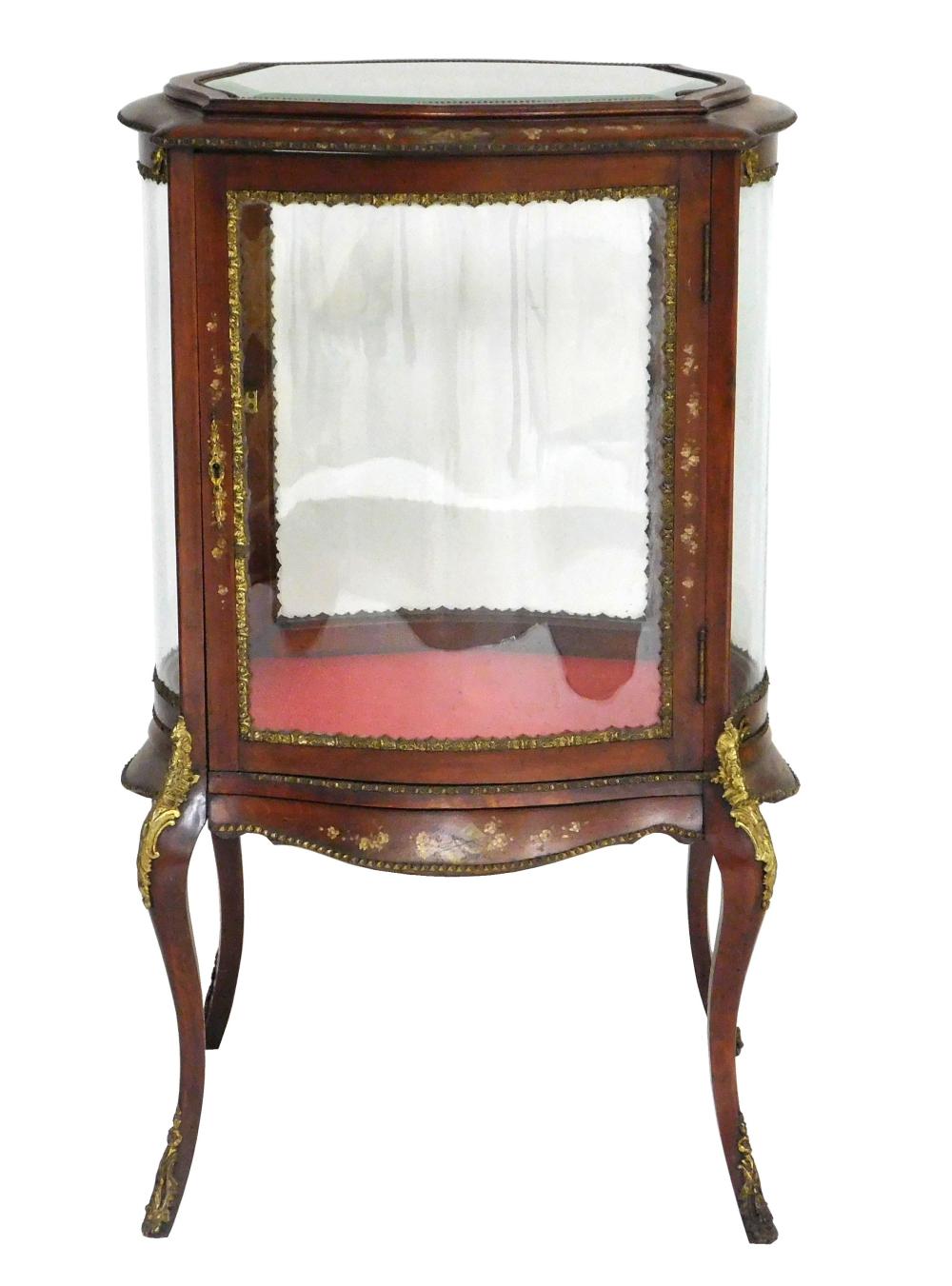FRENCH DISPLAY CASE, LATE 19TH