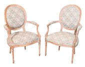 FRENCH DISTRESSED CARVED UPHOL