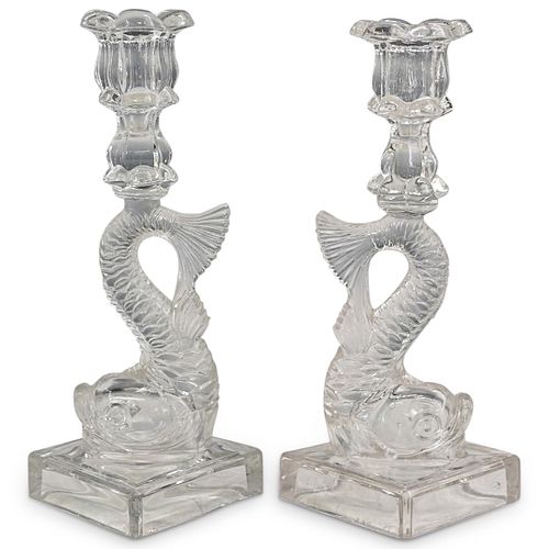 FRENCH DOLPHIN CLEAR ART GLASS