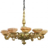 FRENCH DORE BRONZE & ALABASTER