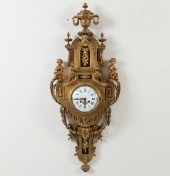 FRENCH DORE BRONZE CARTEL CLOC