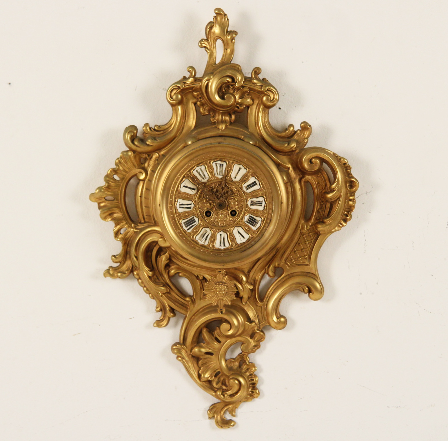 FRENCH DORE BRONZE CARTEL CLOCK