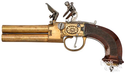 FRENCH DOUBLE BARREL FLINTLOCK