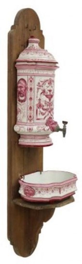 FRENCH EARTHENWARE LAVABO WALL