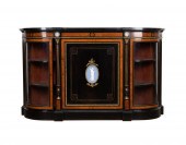 FRENCH EBONIZED AND AMBOYNA BU